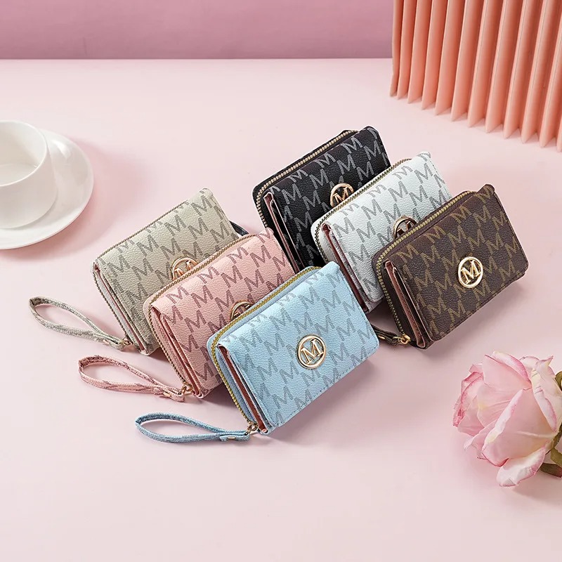 Women Bags Purses - Portfel z potrójnym zamkiem błyskawicznym i