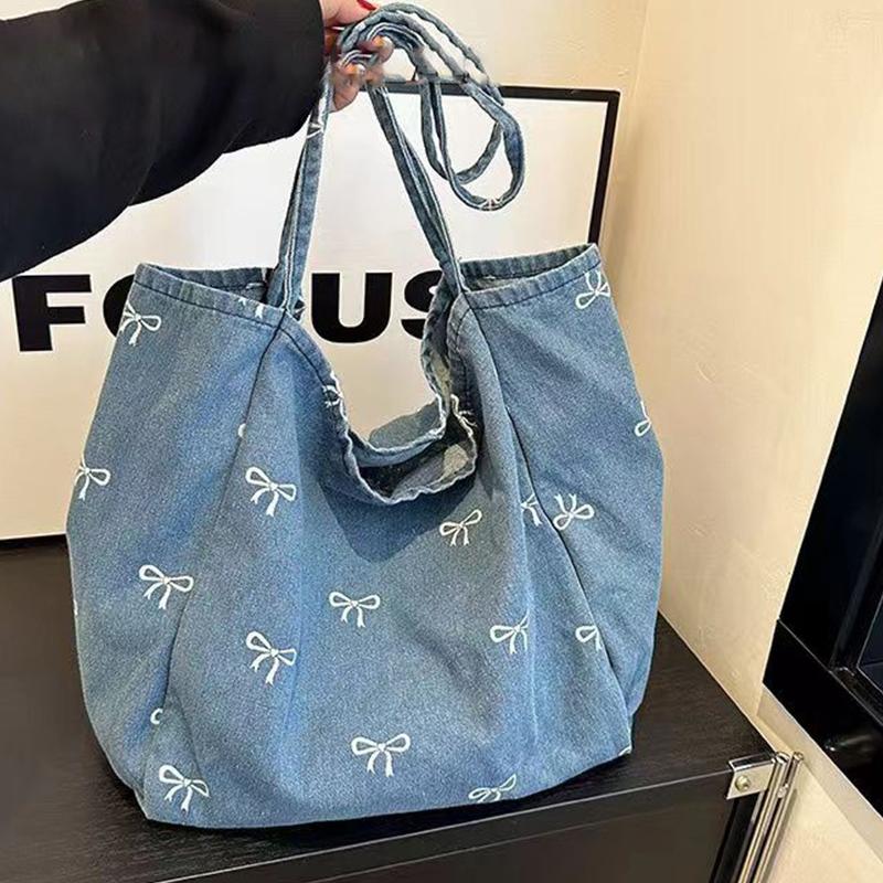 Women Bags Jeans - Damska torba typu tote z denimu
