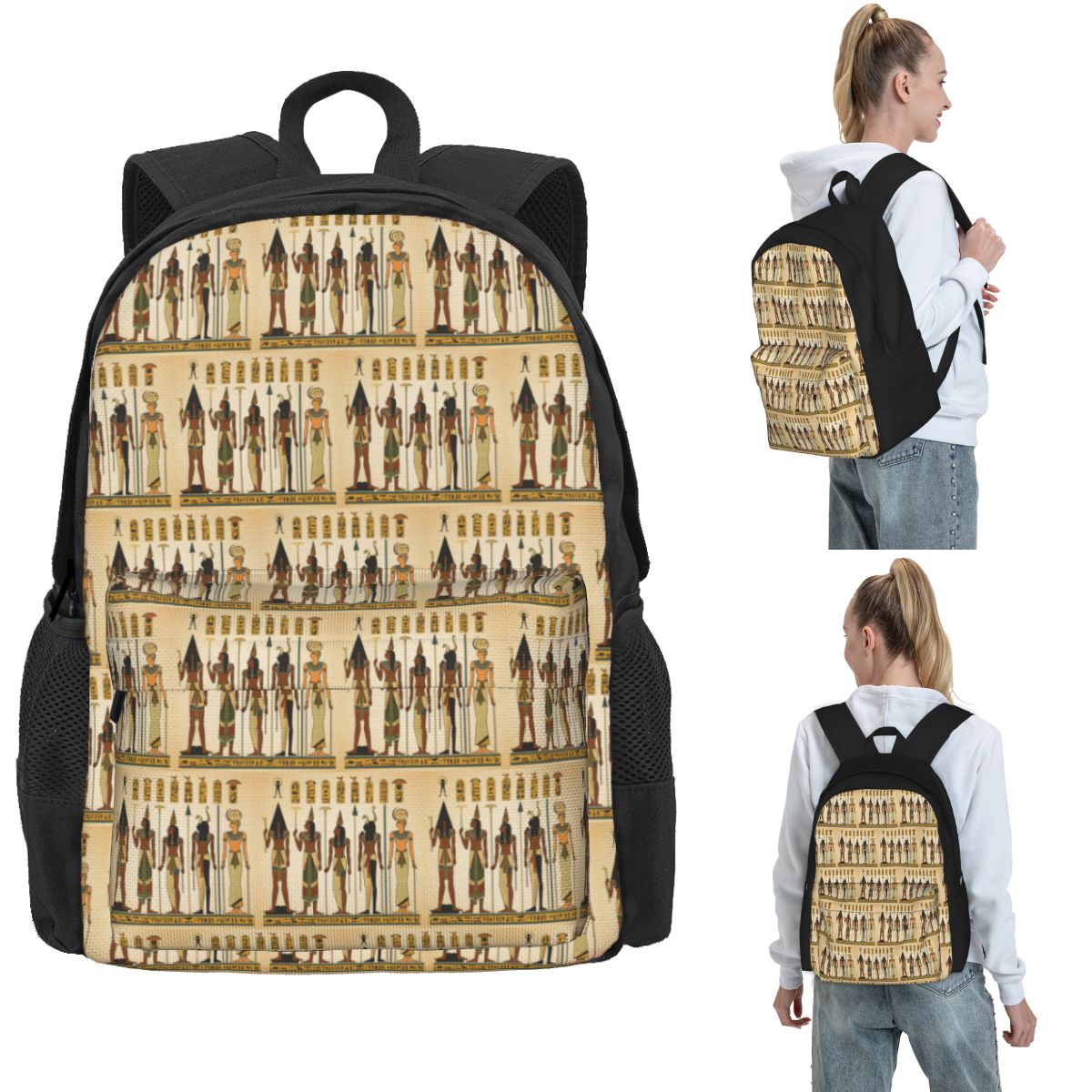 Women Bags Egypt Sale - Plecak z motywem starożytnego Egiptu, bezszwowy