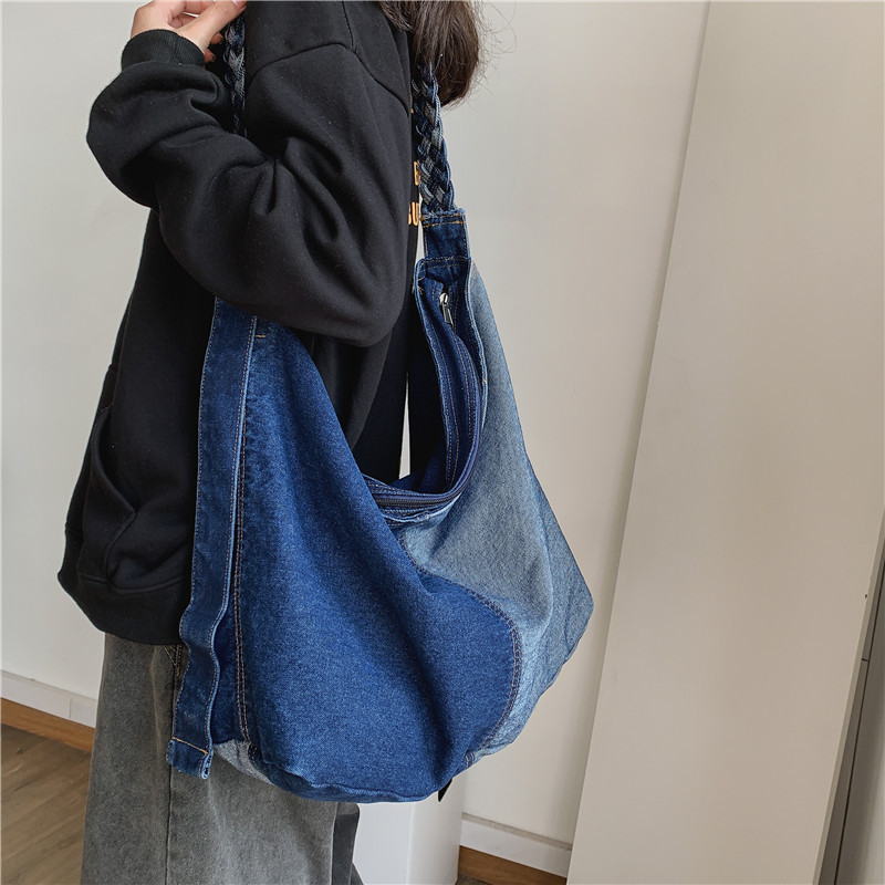 Women Bags Jeans - Damska torba typu tote z denimu