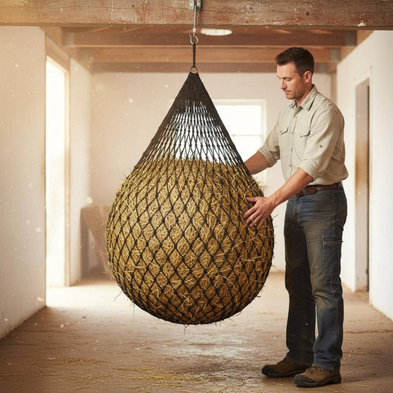 Mesh Net Bag - Duża siatka na siano, łatwa do
