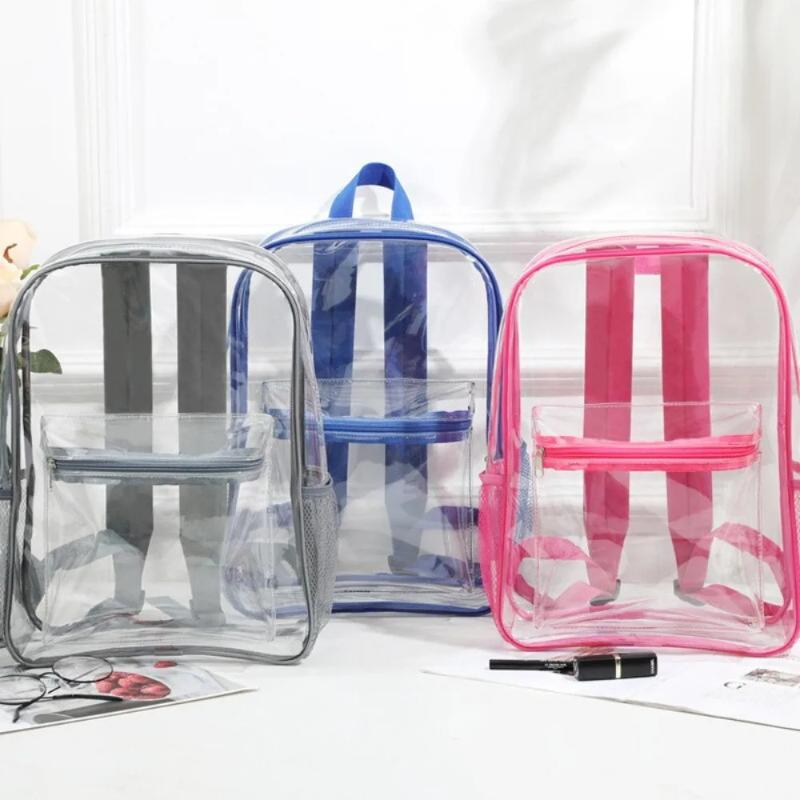 Women Bags Waterproof - Przezroczysty plecak z PVC do sportów