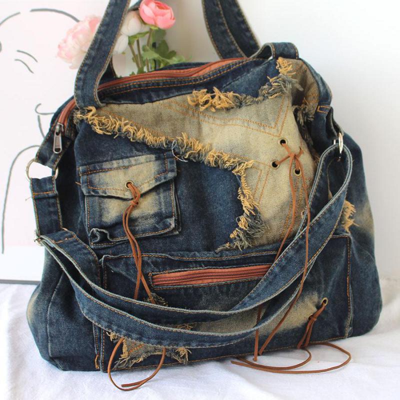 Women Bags Jeans - Torba na ramię w stylu Y2K,