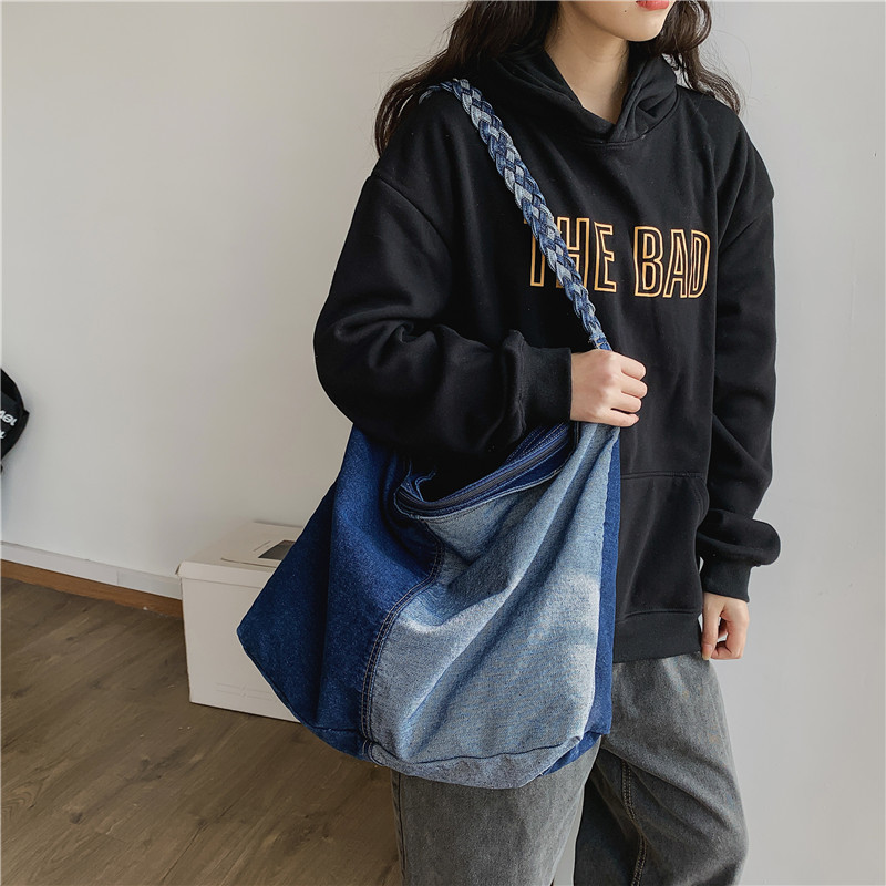 Damska torba typu tote z denim – Women Bags Jeans recenzja i cena