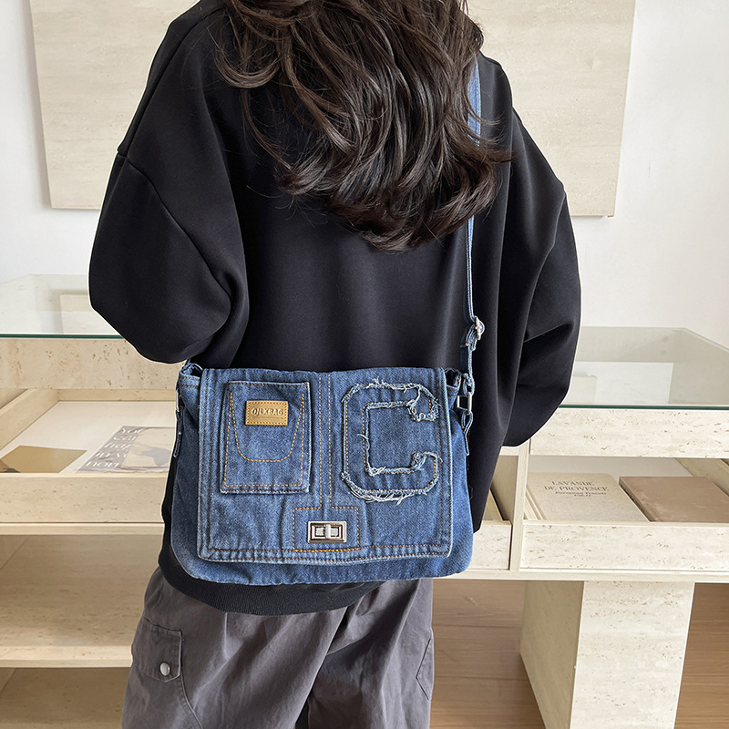 Damska dżinsowa torba crossbod – Women Bags Jeans recenzja i cena