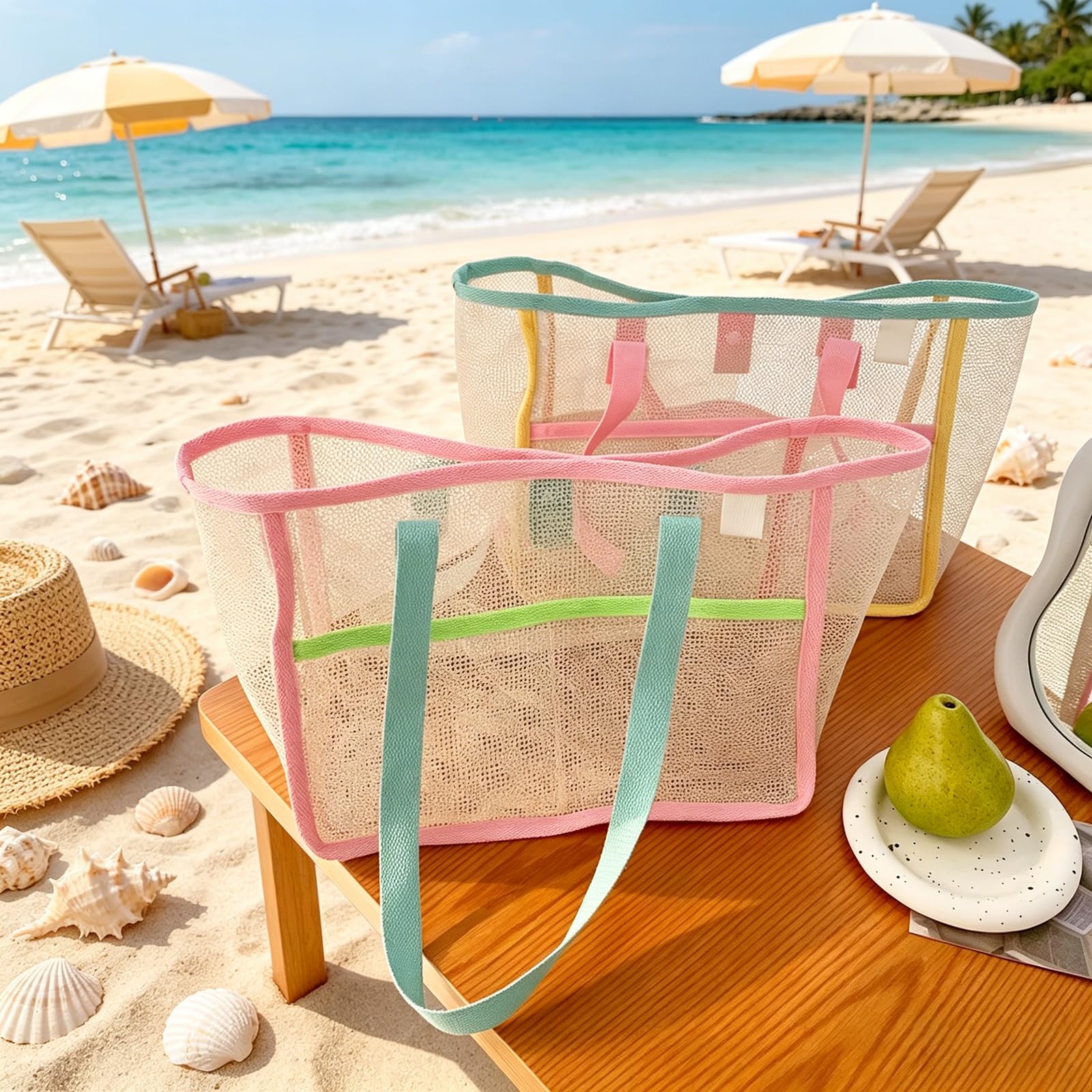 Torby plażowe damskie, kolorow – Mesh Net Bag recenzja i cena