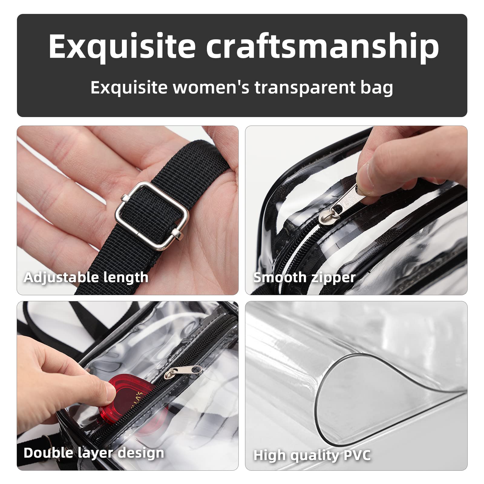 1-10 szt. Damska przezroczysta – Women Bags Purses recenzja i cena