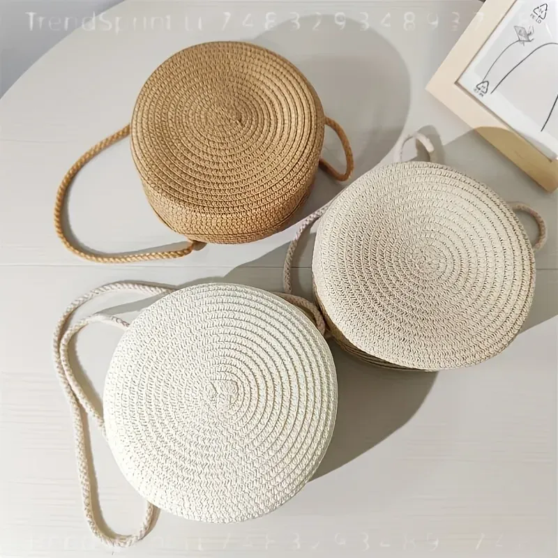 Okrągła tkana torba na ramię z – Women Bags Purses recenzja i cena